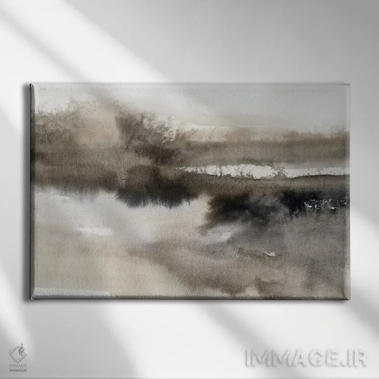 تابلو دریاچهٔ آرامش اثر کارول رابینسون - نمای روبهرو روی دیوار