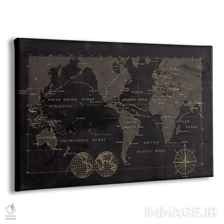 تابلو نقشهٔ طلای سیاه (نفت) اثر کارول رابینسون - نمای پرسپکتیو محصول