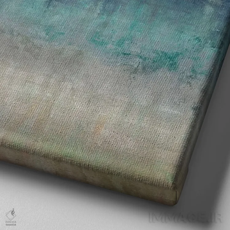 تابلو انعکاس خط درختان اثر کارول رابینسون - نمای نزدیک بافت بوم