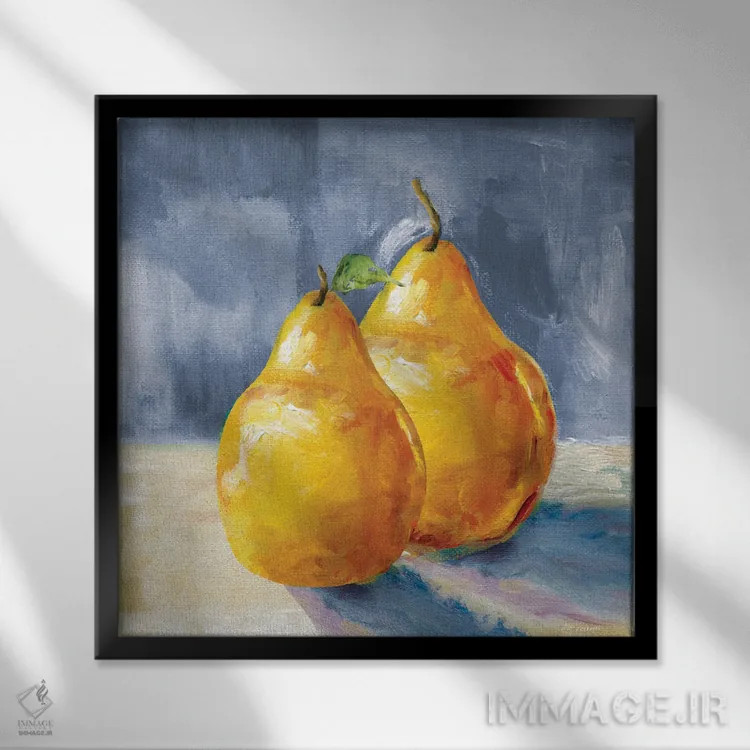 تابلو گلابیهای تازه اثر کارول رابینسون - نمای قابدار مشکی