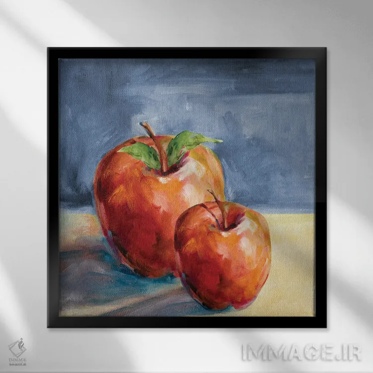 تابلو سیبهای تازه اثر کارول رابینسون - نمای قابدار مشکی