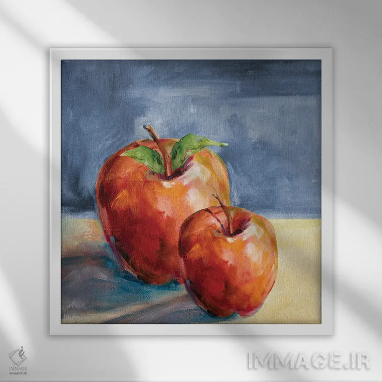 تابلو سیبهای تازه اثر کارول رابینسون - نمای قابدار سفید