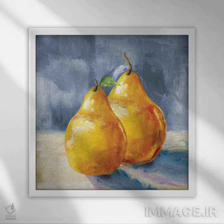 تابلو گلابیهای تازه اثر کارول رابینسون - نمای قابدار سفید