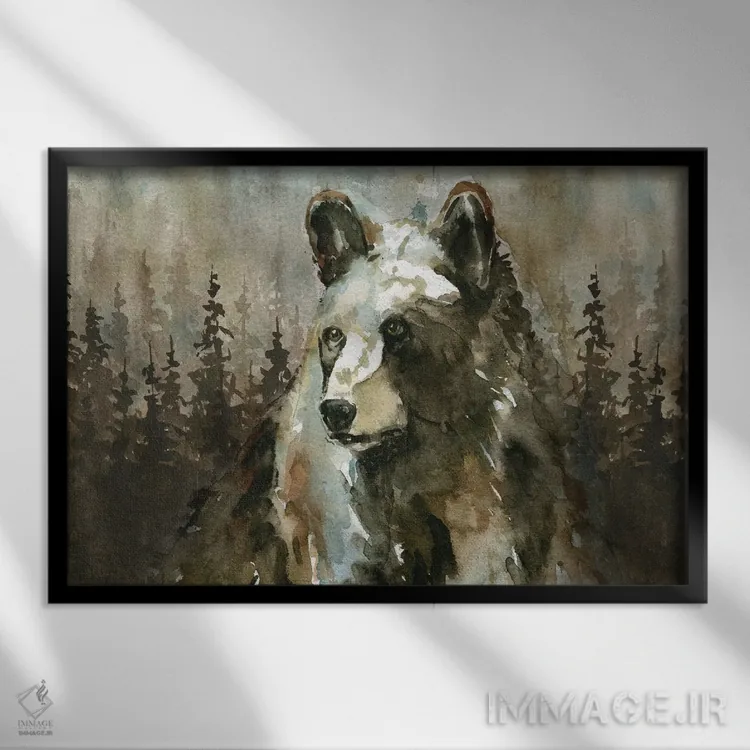 تابلو گرگومیش کلبه II اثر کارول رابینسون - نمای قابدار مشکی