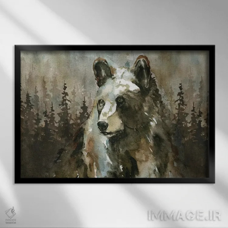 تابلو گرگومیش کلبه II اثر کارول رابینسون - نمای قابدار مشکی