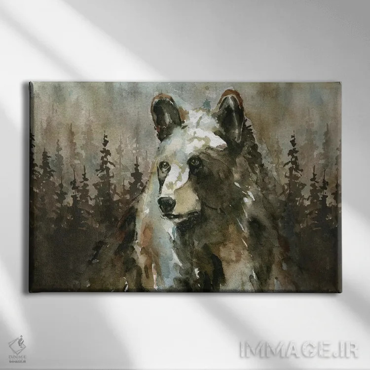 تابلو گرگومیش کلبه II اثر کارول رابینسون - نمای روبهرو روی دیوار