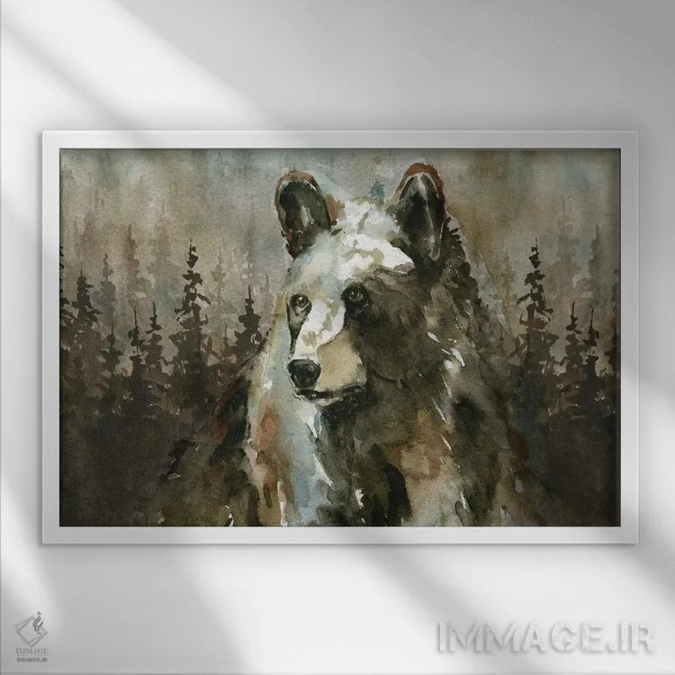 تابلو گرگومیش کلبه II اثر کارول رابینسون - نمای قابدار سفید