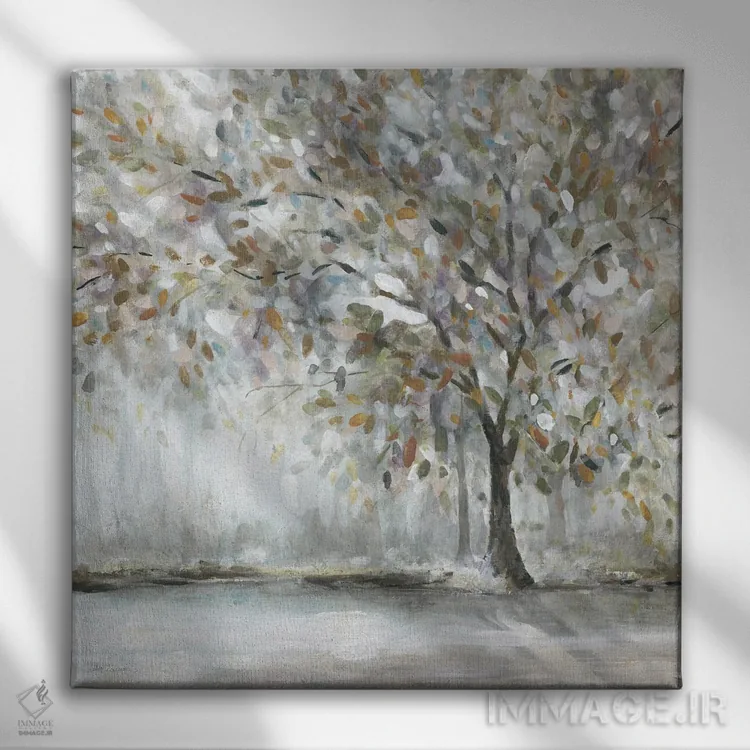 تابلو تنهٔ درخت باعظمت اثر کارول رابینسون - نمای روبهرو روی دیوار