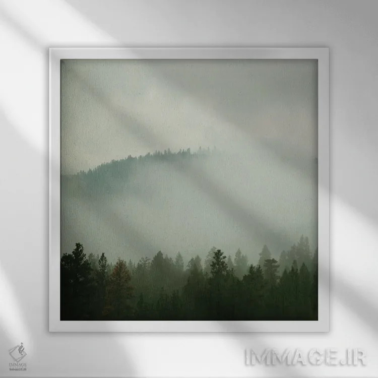 تابلو کشور سرسبز I اثر کارول رابینسون - نمای قابدار سفید