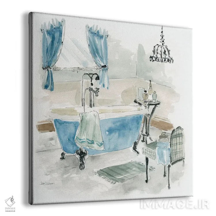 تابلو حمام کلبه فانتزی I اثر کارول رابینسون - نمای پرسپکتیو محصول