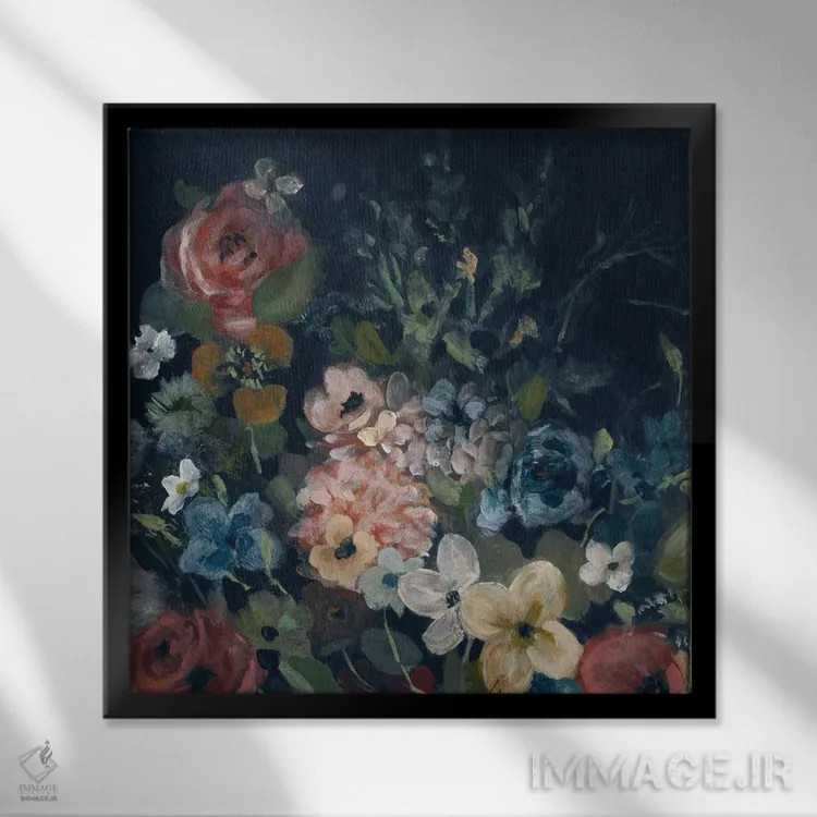 تابلو شکوفههای نیروی دریایی کلاسیک II اثر کارول رابینسون - نمای قابدار مشکی