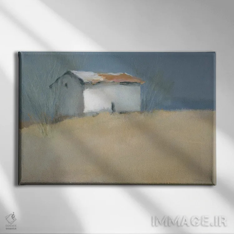 تابلو خانهٔ روستایی قدیمی اثر کارول رابینسون - نمای روبهرو روی دیوار