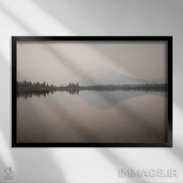 تابلو انعکاس سپیدهدم اثر کارول رابینسون - نمای قابدار مشکی