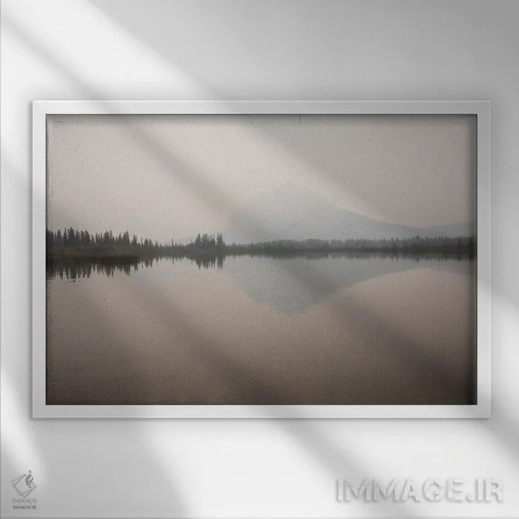 تابلو انعکاس سپیدهدم اثر کارول رابینسون - نمای قابدار سفید