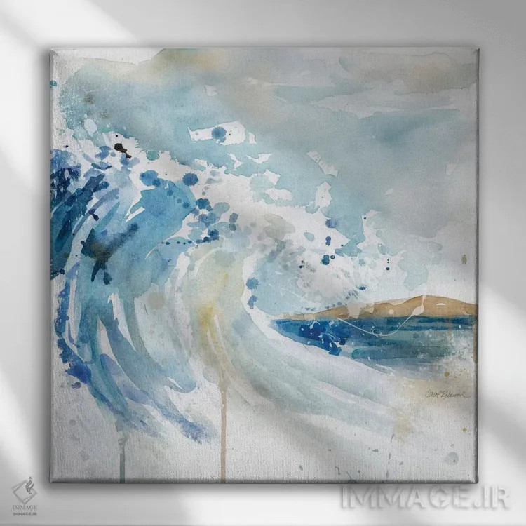 تابلو موجسواری مالیبو ۱ اثر کارول رابینسون - نمای روبهرو روی دیوار