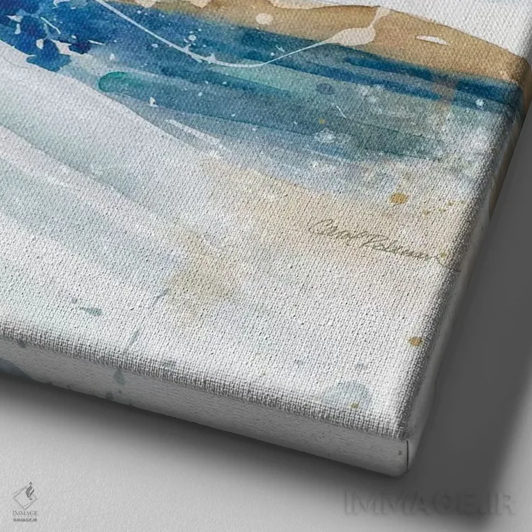 تابلو موجسواری مالیبو ۱ اثر کارول رابینسون - نمای نزدیک بافت بوم