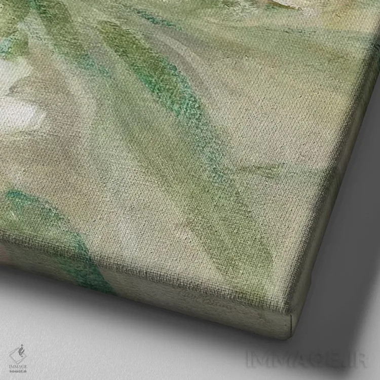 تابلو باغ گل صدتومانی ۲ اثر کارول رابینسون - نمای نزدیک بافت بوم