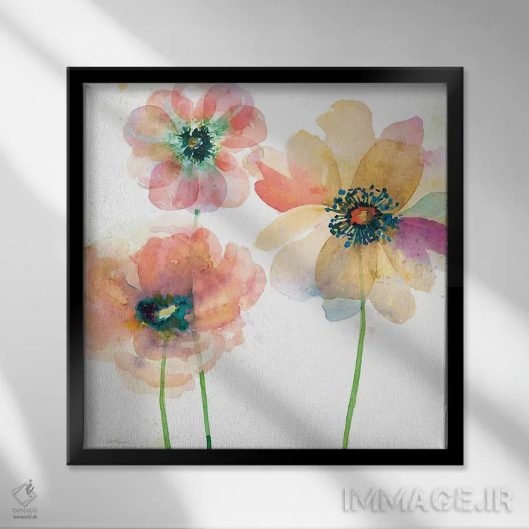 تابلو مزرعه تابستانی ۲ اثر کارول رابینسون - نمای قابدار مشکی