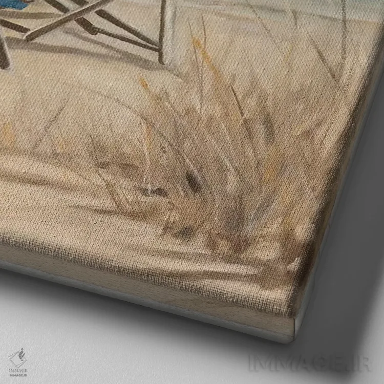تابلو تعطیلات تابستانی ۲ اثر کارول رابینسون - نمای نزدیک بافت بوم