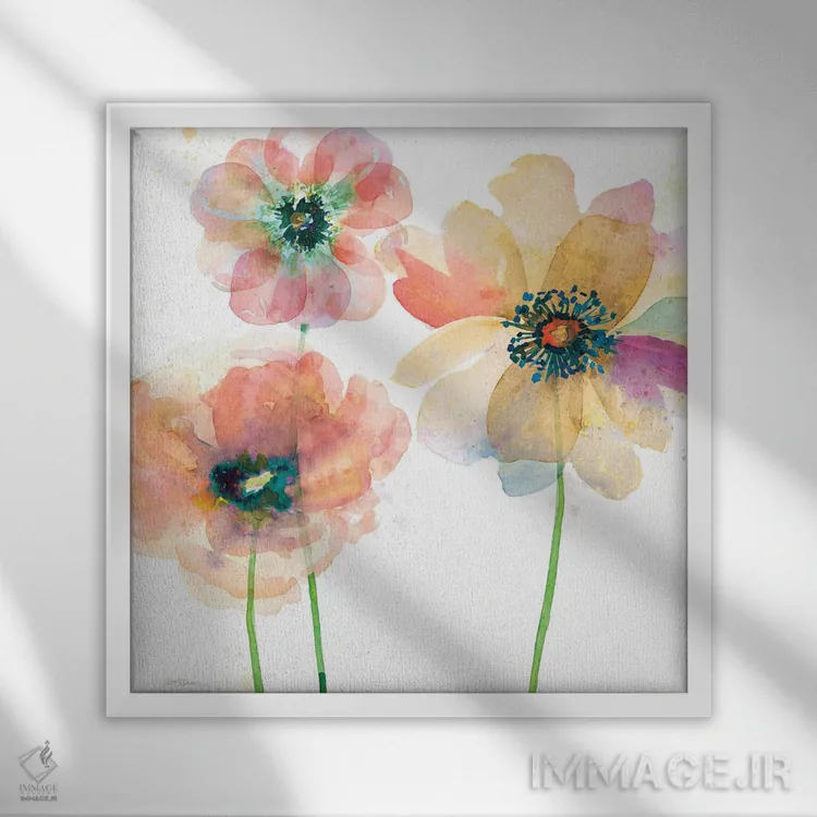 تابلو مزرعه تابستانی ۲ اثر کارول رابینسون - نمای قابدار سفید