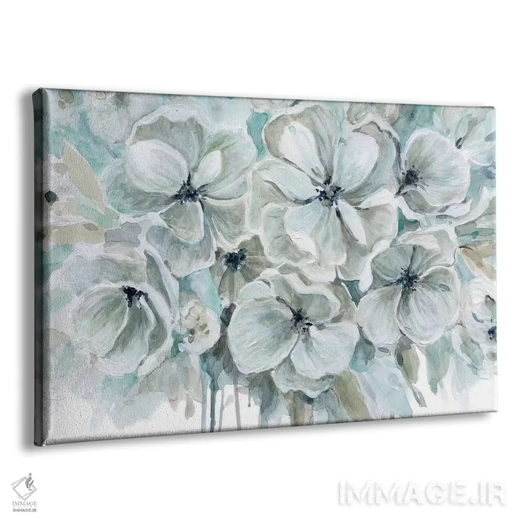 تابلو هارمونی فیروزه‌ای ۱ اثر کارول رابینسون - نمای پرسپکتیو محصول
