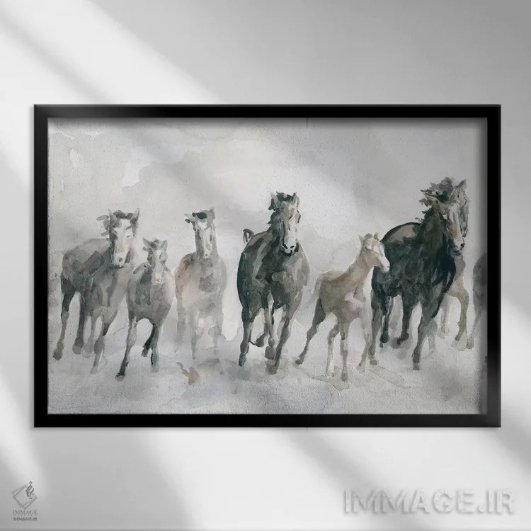تابلو تاخت وحشیانه اثر کارول رابینسون - نمای قابدار مشکی