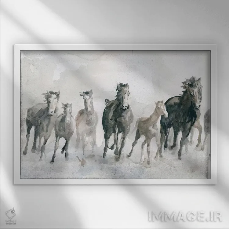 تابلو تاخت وحشیانه اثر کارول رابینسون - نمای قابدار سفید