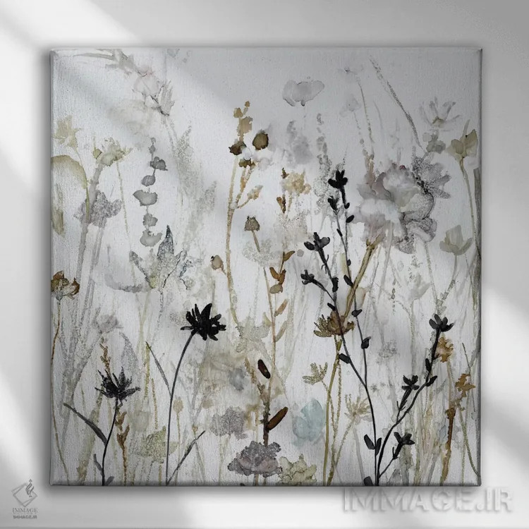 تابلو مه گلهای وحشی ۲ اثر کارول رابینسون - نمای روبهرو روی دیوار