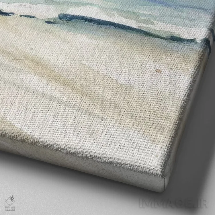 تابلو پرندگان ساحلی اثر کارول رابینسون - نمای نزدیک بافت بوم