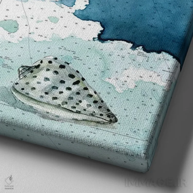 تابلو سنکپای ساحل خلیج ۱ اثر کارول رابینسون - نمای نزدیک بافت بوم