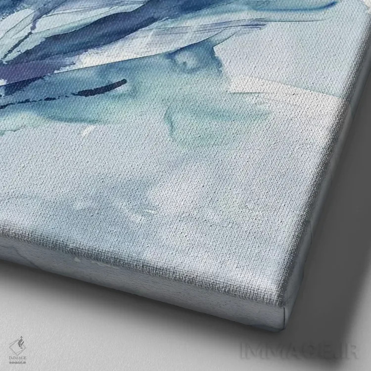 تابلو مرجان ساحلی ۱ اثر کارول رابینسون - نمای نزدیک بافت بوم