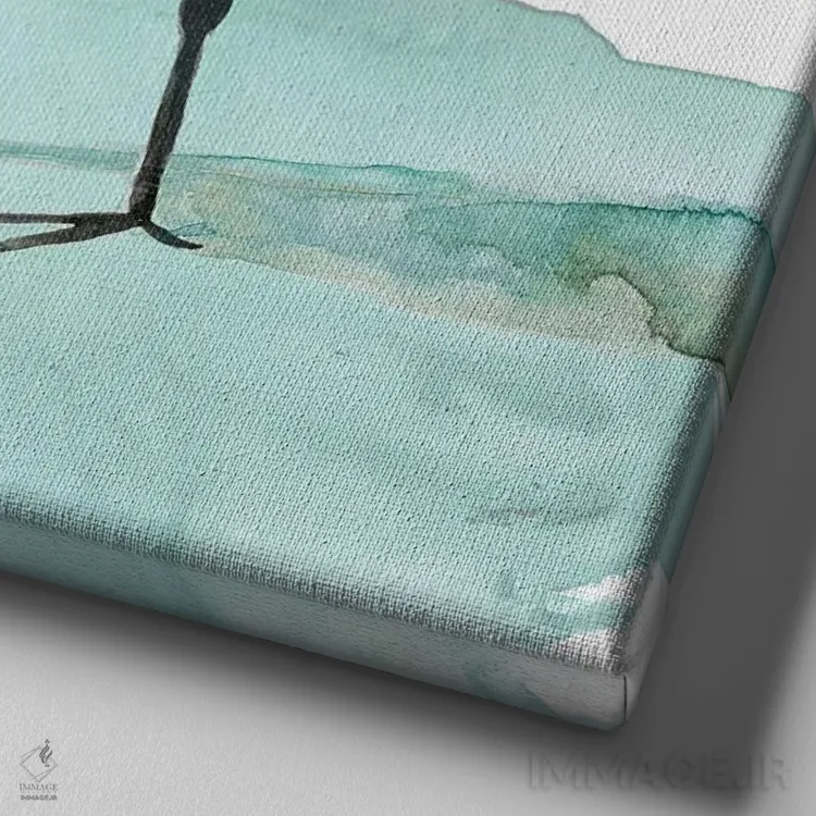 تابلو سنکپای دلری ۲ اثر کارول رابینسون - نمای نزدیک بافت بوم