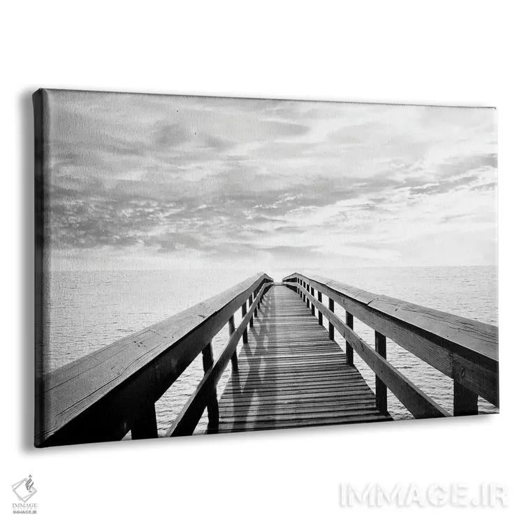 تابلو انعکاسهای اسکله اثر ناتالی کارپنتری - نمای پرسپکتیو محصول