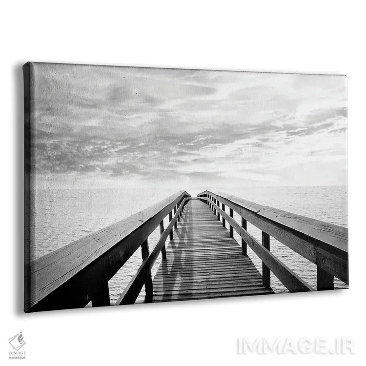 تابلو انعکاسهای اسکله اثر ناتالی کارپنتری - نمای پرسپکتیو محصول