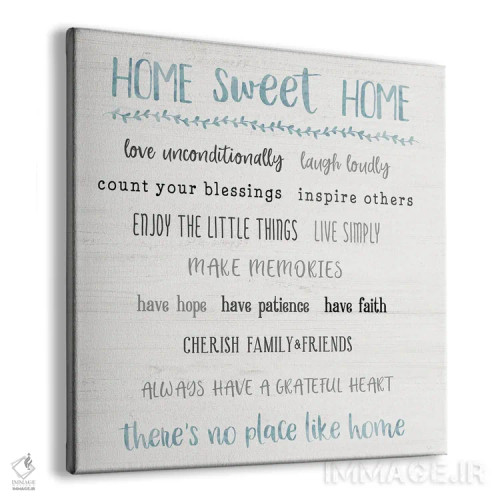 تابلو قوانین خانه عزیز من اثر ناتالی کارپنتری - نمای پرسپکتیو محصول