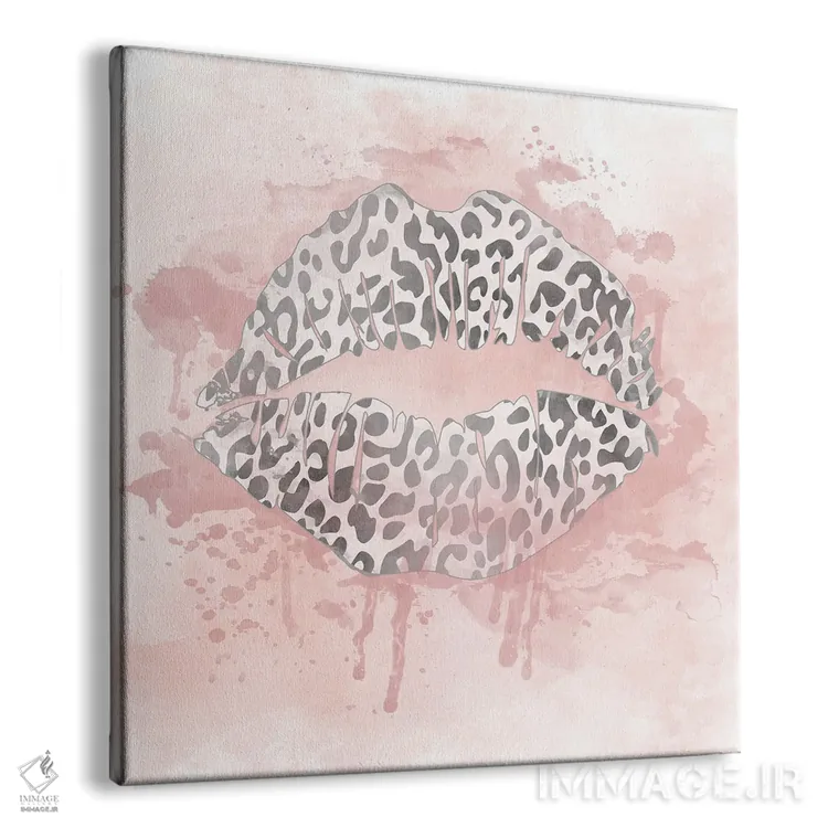 تابلو بوسههای یوزپلنگ اثر ناتالی کارپنتری - نمای پرسپکتیو محصول