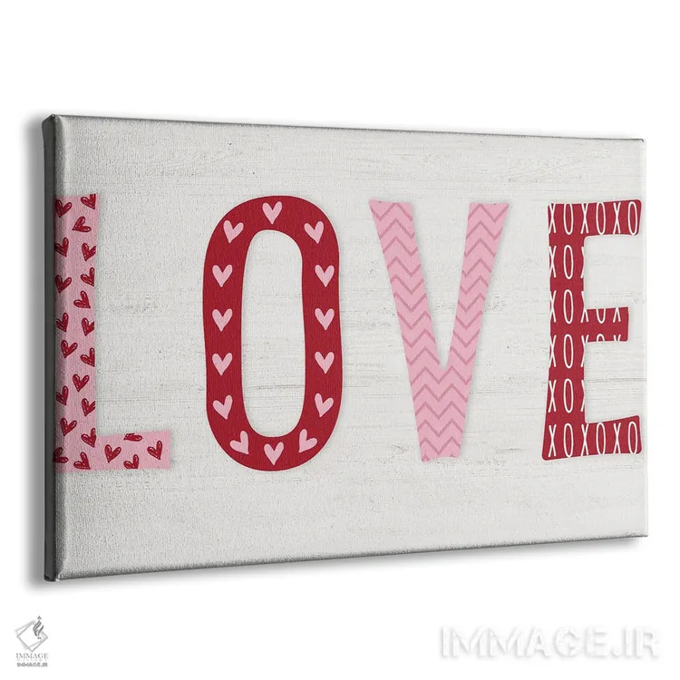 تابلو عشق با نقش و نگار اثر ناتالی کارپنتری - نمای پرسپکتیو محصول