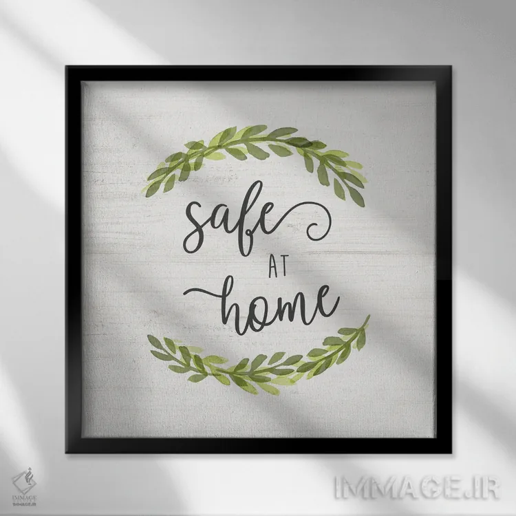 تابلو در خانه ایمن اثر ناتالی کارپنتری - نمای قابدار مشکی