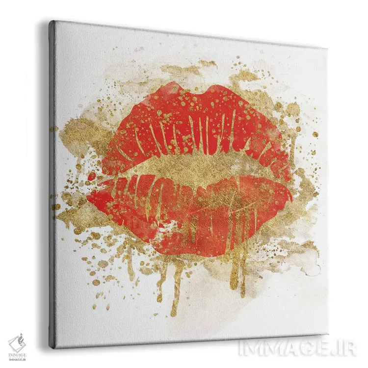 تابلو بوسههای قرمز اثر ناتالی کارپنتری - نمای پرسپکتیو محصول