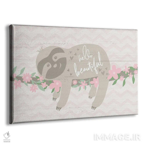 تابلو تنبلی گلدار اثر ناتالی کارپنتری - نمای پرسپکتیو محصول