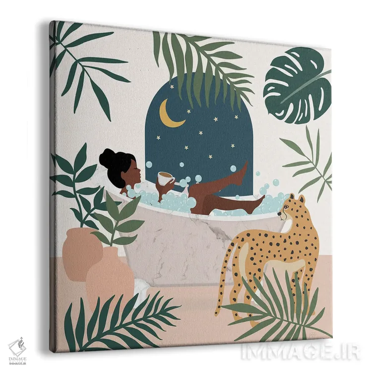 تابلو اسپا جنگلی ۱ اثر ناتالی کارپنتری - نمای پرسپکتیو محصول