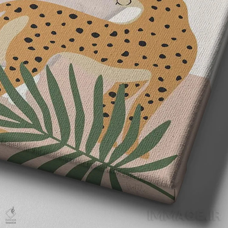 تابلو اسپا جنگلی ۱ اثر ناتالی کارپنتری - نمای نزدیک بافت بوم