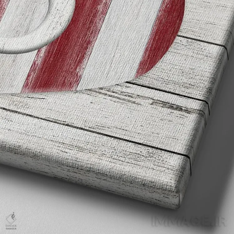 تابلو جاده ۶۶ (آمریکا) اثر ناتالی کارپنتری - نمای نزدیک بافت بوم