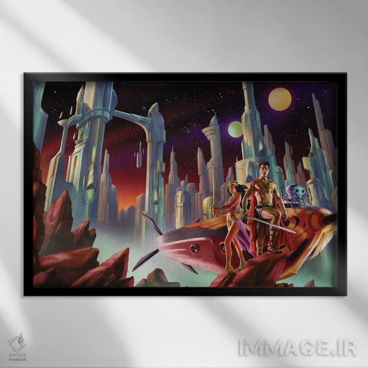 تابلو جان کارتر اهل مریخ: خدایان فراموششده اثر کریس پیولر - نمای قابدار مشکی