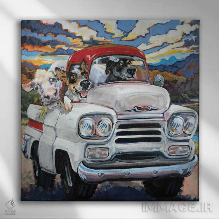 تابلو گلهرانی دام اثر سیآر تاونسند - نمای روبهرو روی دیوار