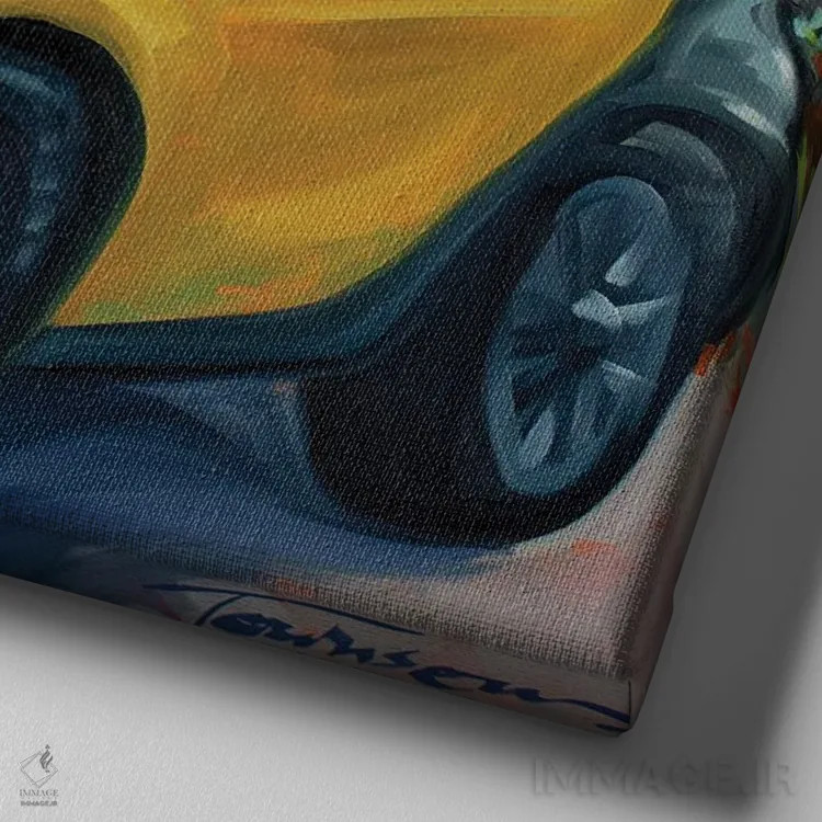 تابلو کاملاً شارژ شده اثر سیآر تاونسند - نمای نزدیک بافت بوم