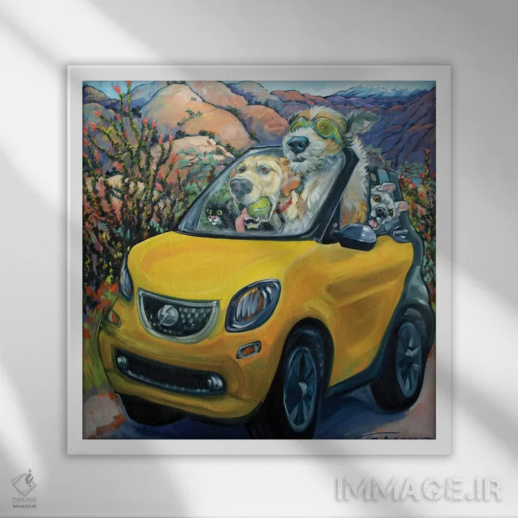 تابلو کاملاً شارژ شده اثر سیآر تاونسند - نمای قابدار سفید