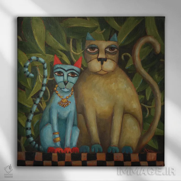 تابلو فریدا عاشق دیهگو است اثر سیندی روِل - نمای روبهرو روی دیوار