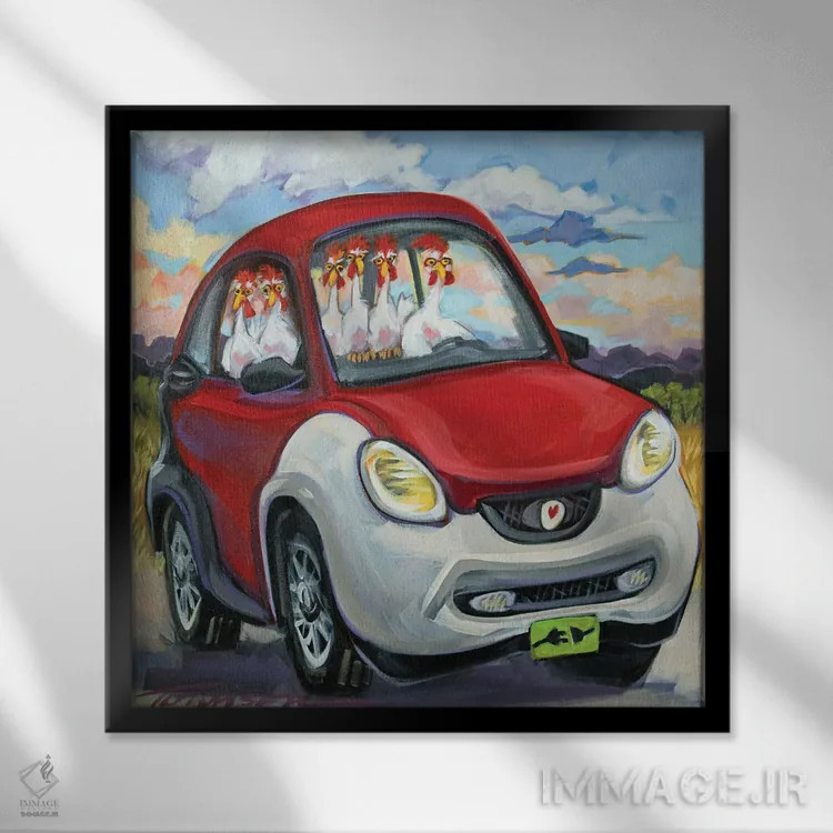 تابلو بدون تجهیزات الکترونیکی اثر سیآر تاونسند - نمای قابدار مشکی