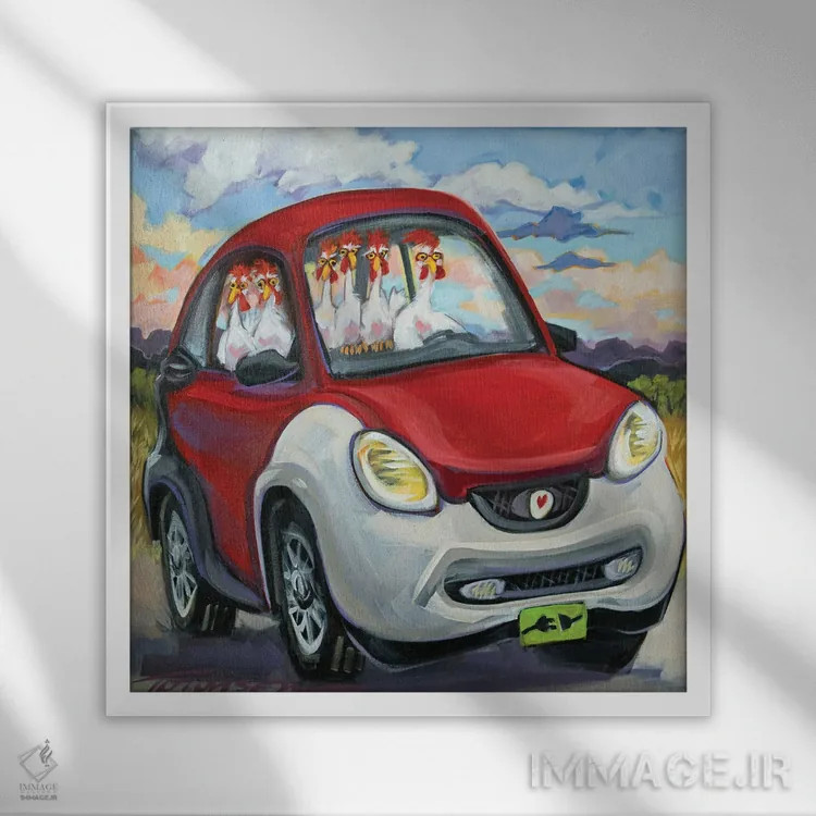 تابلو بدون تجهیزات الکترونیکی اثر سیآر تاونسند - نمای قابدار سفید